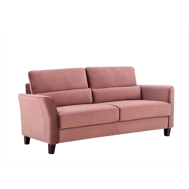 Canapé de salon moderne du milieu du siècle avec accoudoirs inclinés rembourrés