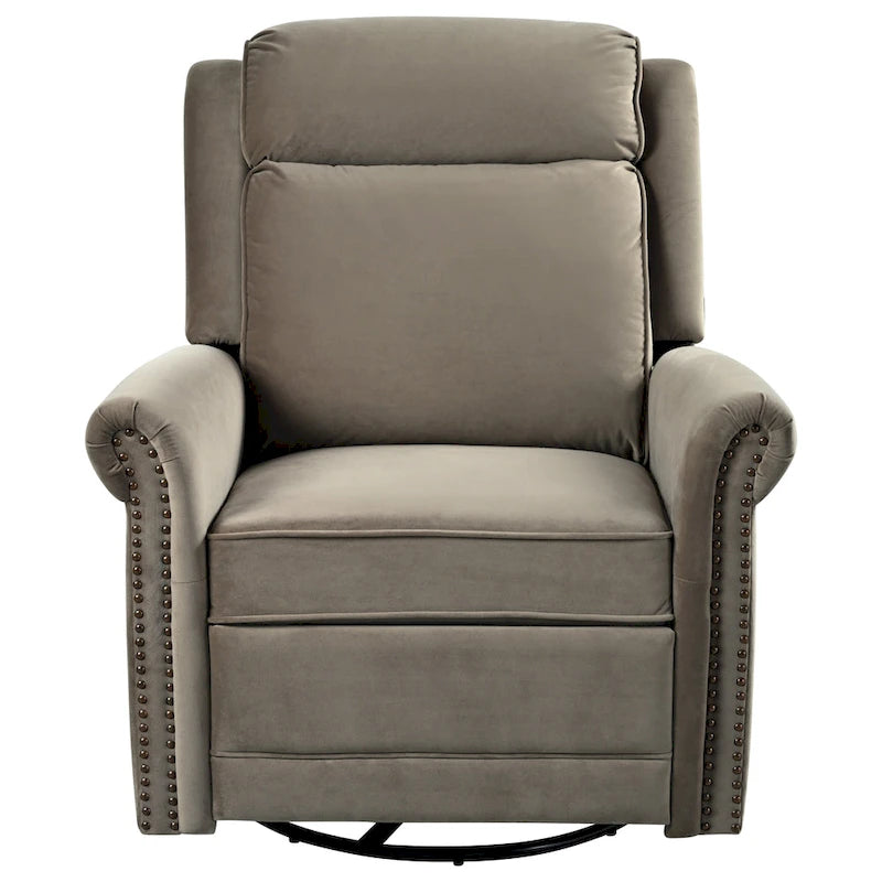 Fauteuil inclinable pivotant en velours moderne