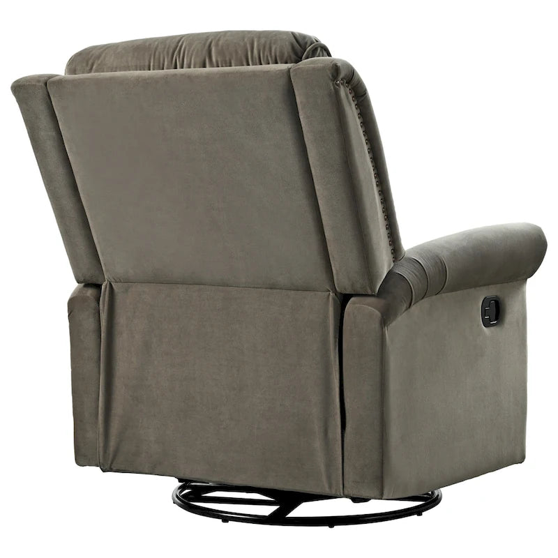 Fauteuil inclinable pivotant en velours moderne