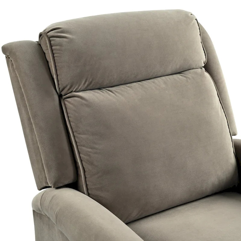 Fauteuil inclinable pivotant en velours moderne