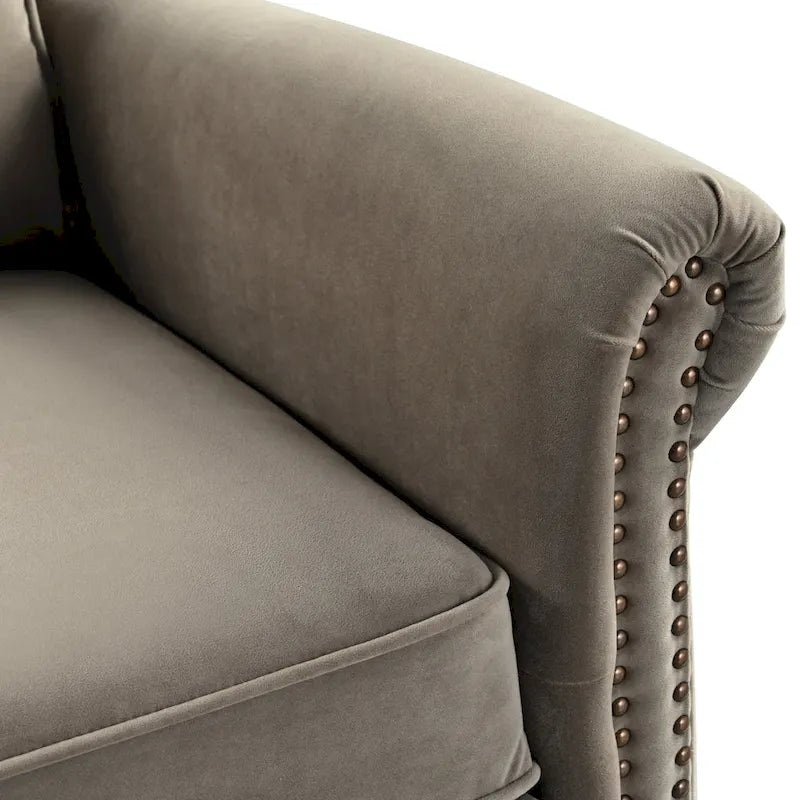 Fauteuil inclinable pivotant en velours moderne