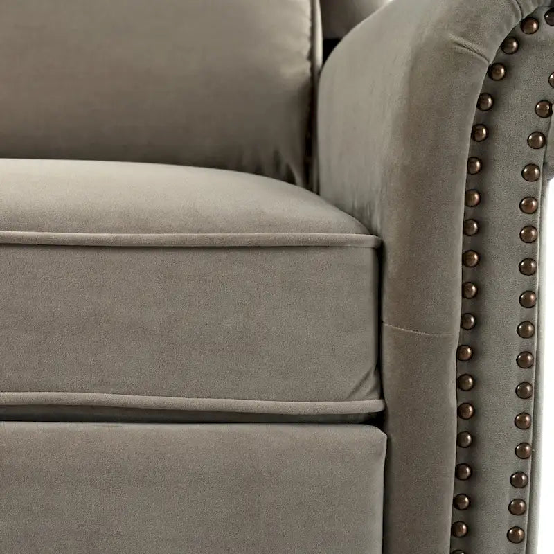 Fauteuil inclinable pivotant en velours moderne