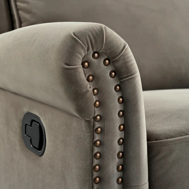 Fauteuil inclinable pivotant en velours moderne