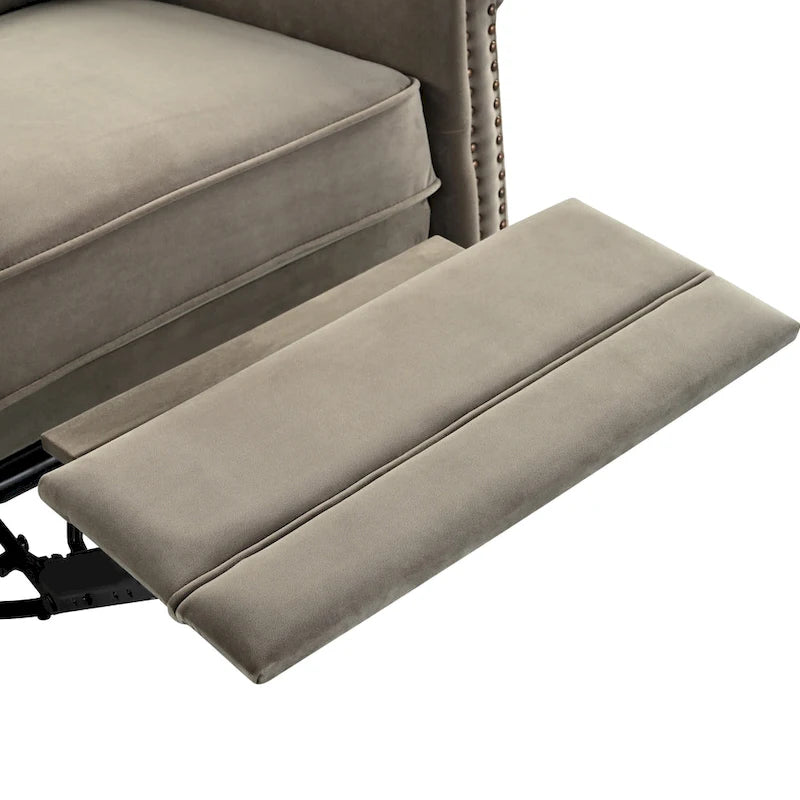 Fauteuil inclinable pivotant en velours moderne