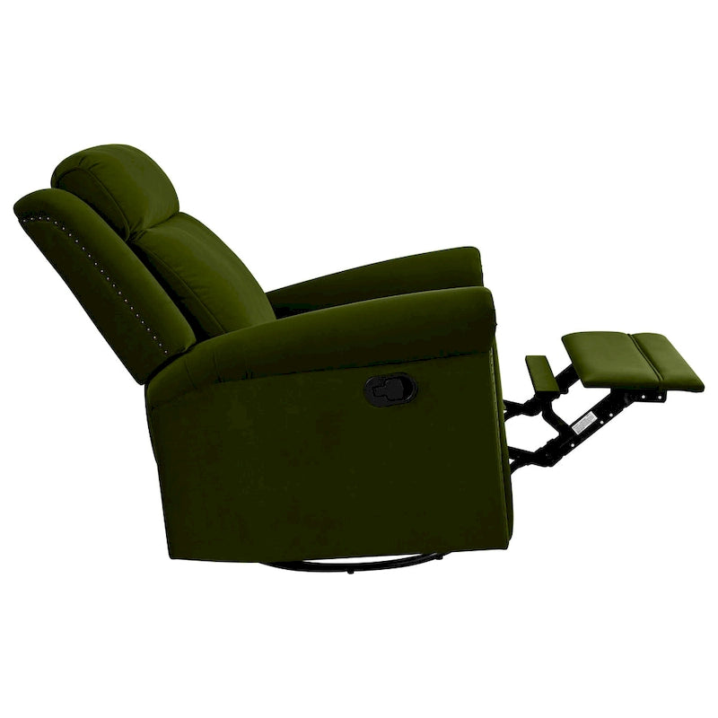 Fauteuil inclinable pivotant en velours moderne