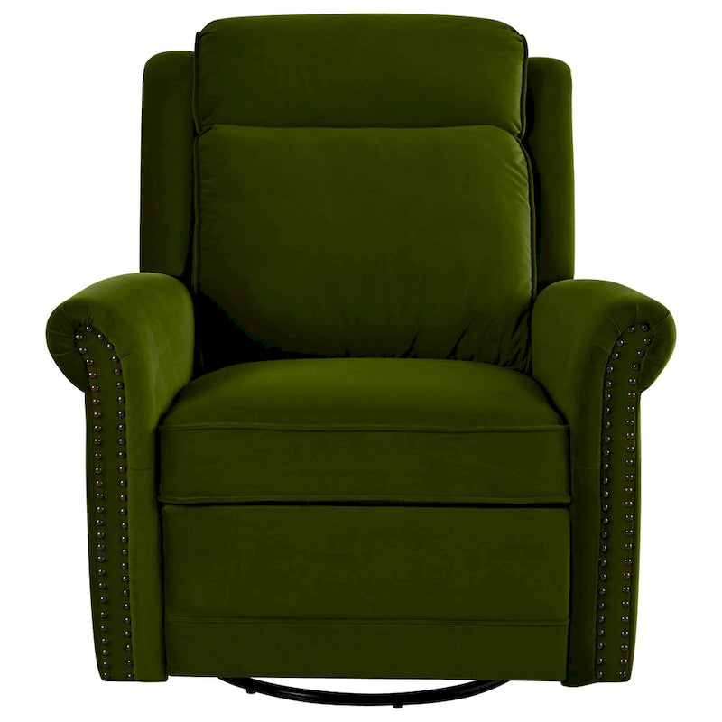 Fauteuil inclinable pivotant en velours moderne