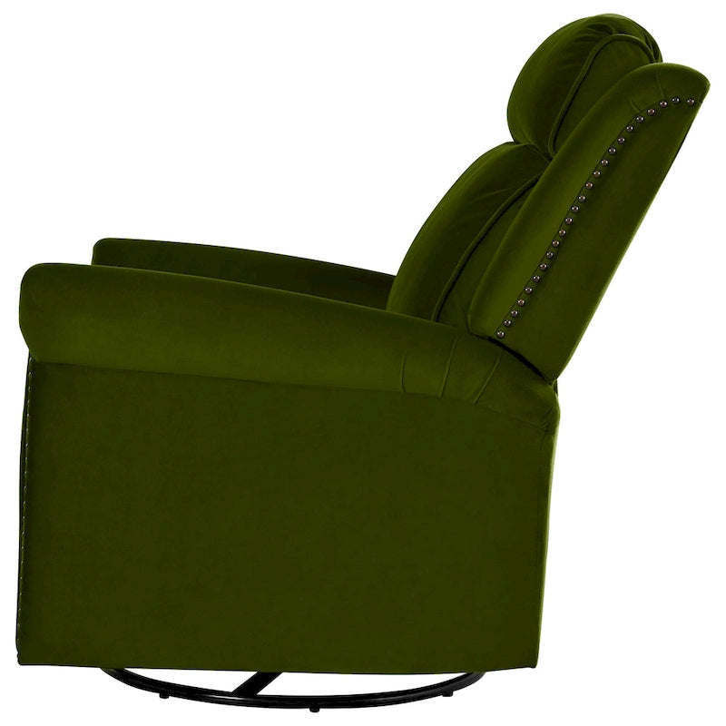 Fauteuil inclinable pivotant en velours moderne