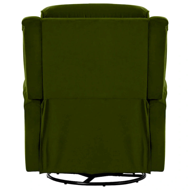 Fauteuil inclinable pivotant en velours moderne