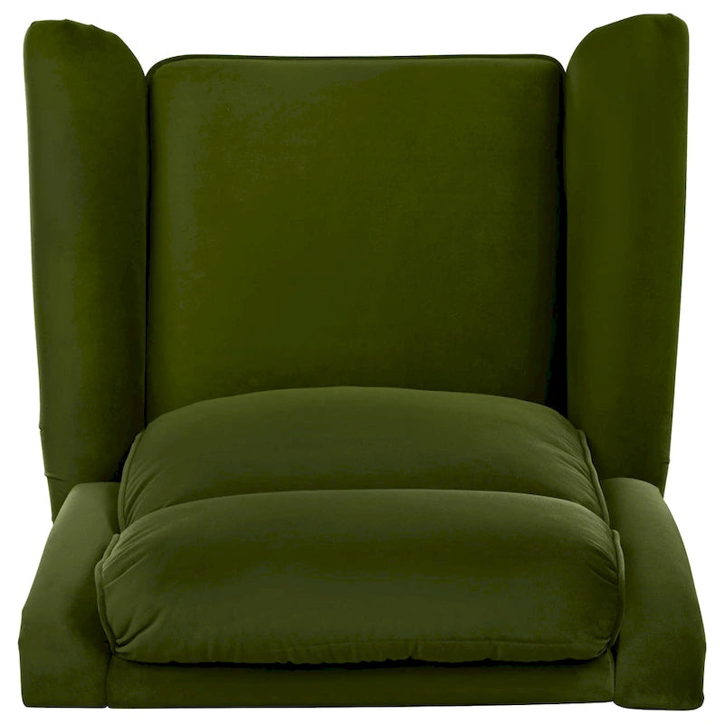 Fauteuil inclinable pivotant en velours moderne