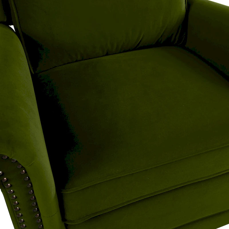 Fauteuil inclinable pivotant en velours moderne