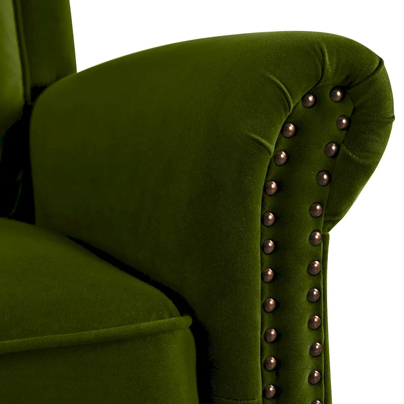 Fauteuil inclinable pivotant en velours moderne