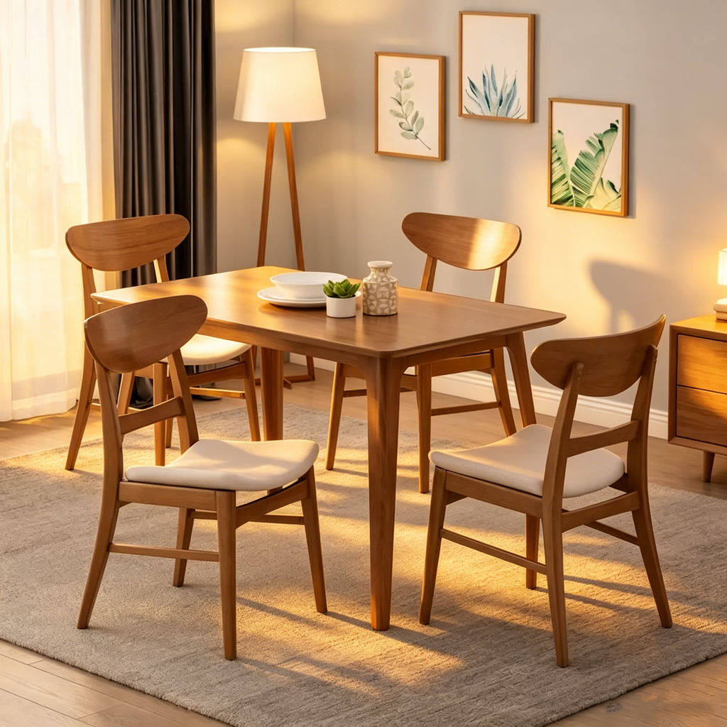 Chaises de salle à manger Mid-Century Modern (Lot de 4)
