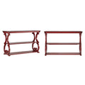 Table d'appoint style parchemin en bois