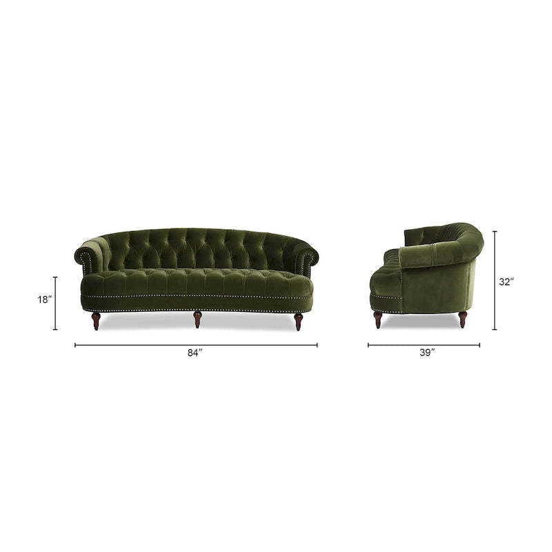 Canapé en velours de style moderne du milieu du siècle