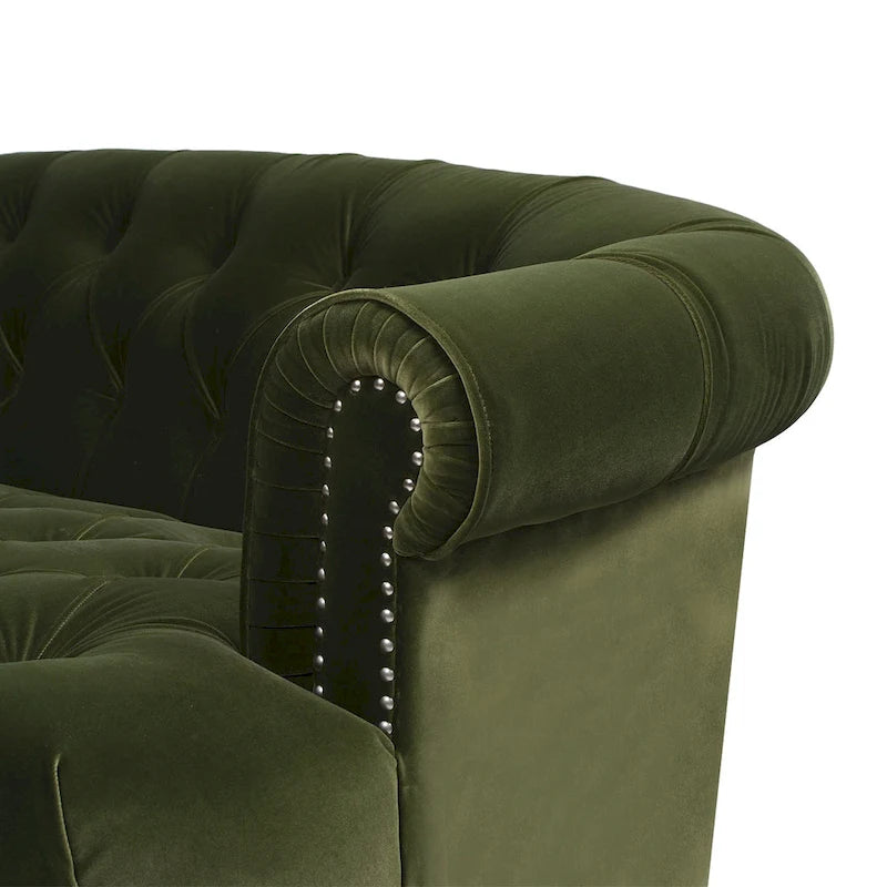 Canapé en velours de style moderne du milieu du siècle