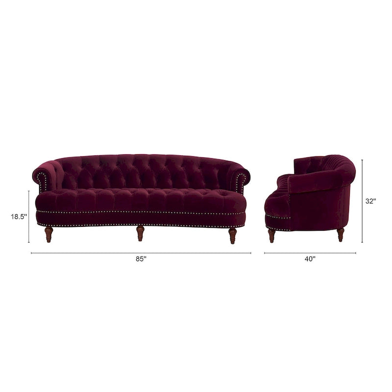 Canapé en velours de style moderne du milieu du siècle