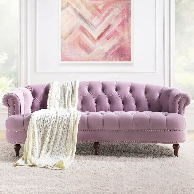 Canapé en velours de style moderne du milieu du siècle