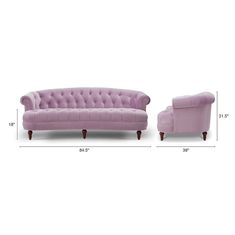 Canapé en velours de style moderne du milieu du siècle