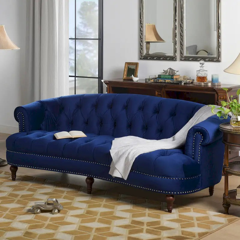 Canapé en velours de style moderne du milieu du siècle