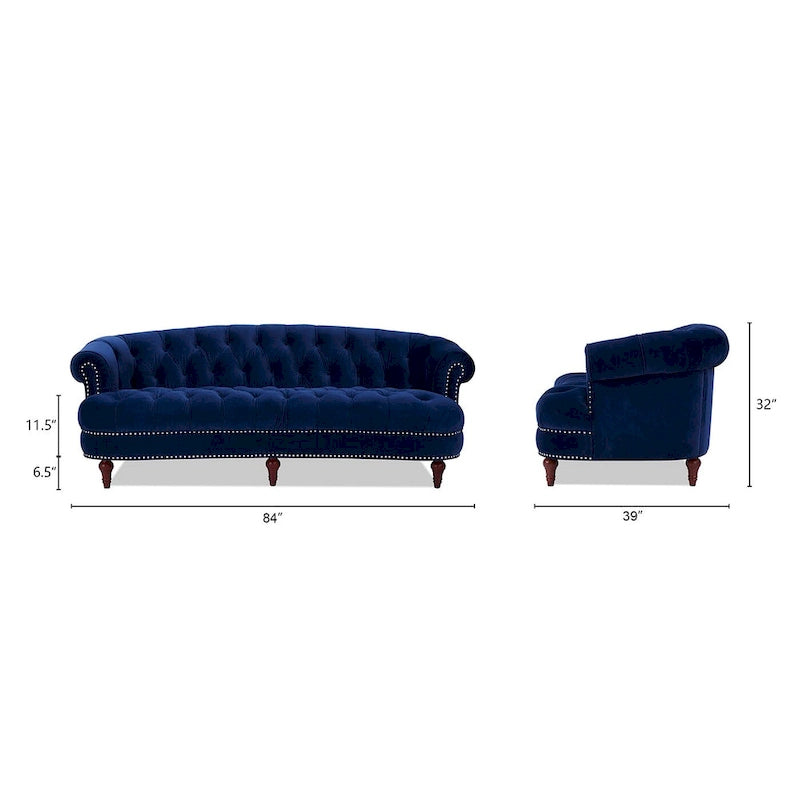 Canapé en velours de style moderne du milieu du siècle