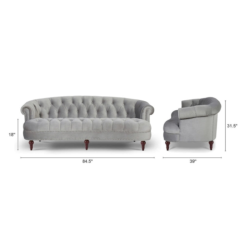 Canapé en velours de style moderne du milieu du siècle