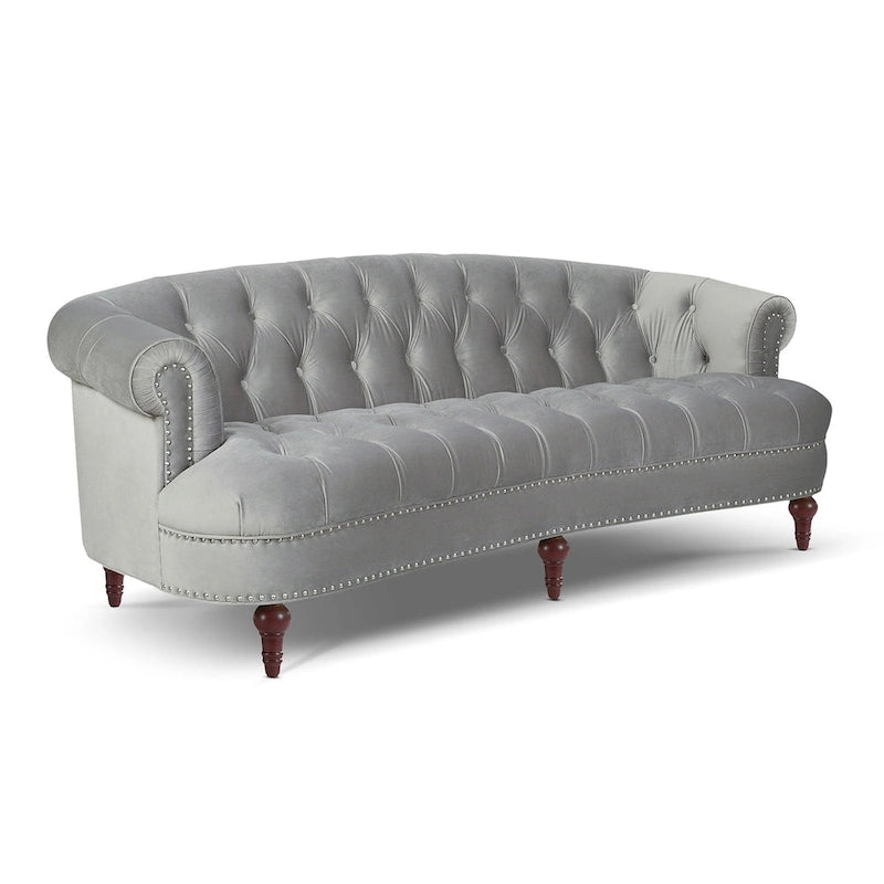 Canapé en velours de style moderne du milieu du siècle