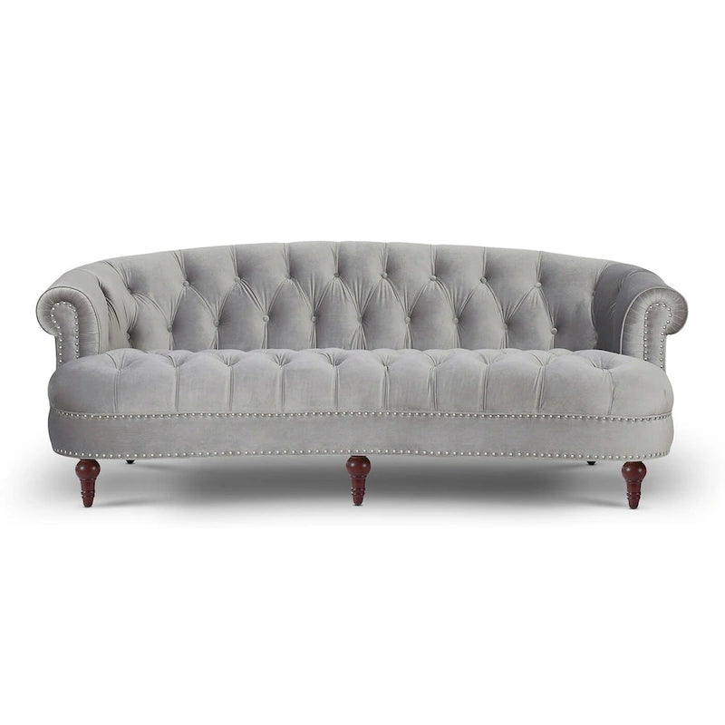 Canapé en velours de style moderne du milieu du siècle