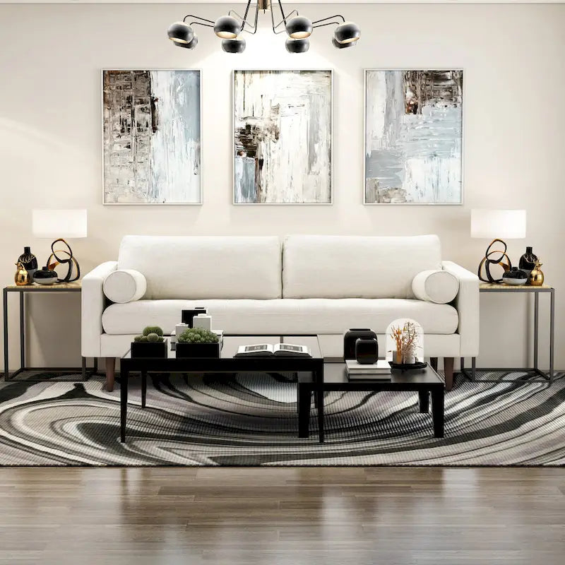Canapé en velours de 183 cm
