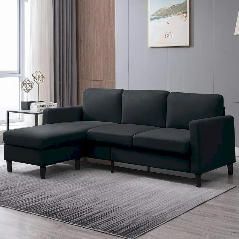 Canapé modulable (avec pouf de rangement et méridienne réversible)