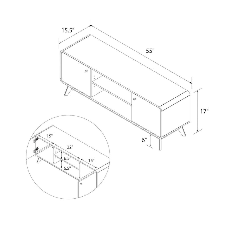 Meuble TV multimédia (avec rangement)