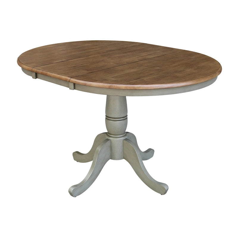 Table à manger ronde extensible de 36 pouces avec 4 chaises