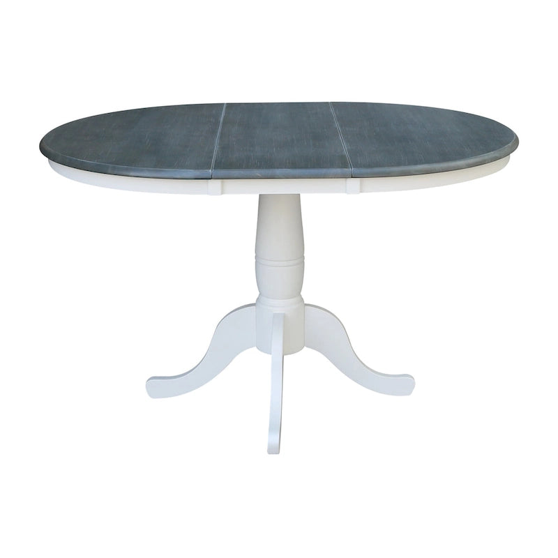 Table à manger ronde extensible de 36 pouces avec 4 chaises