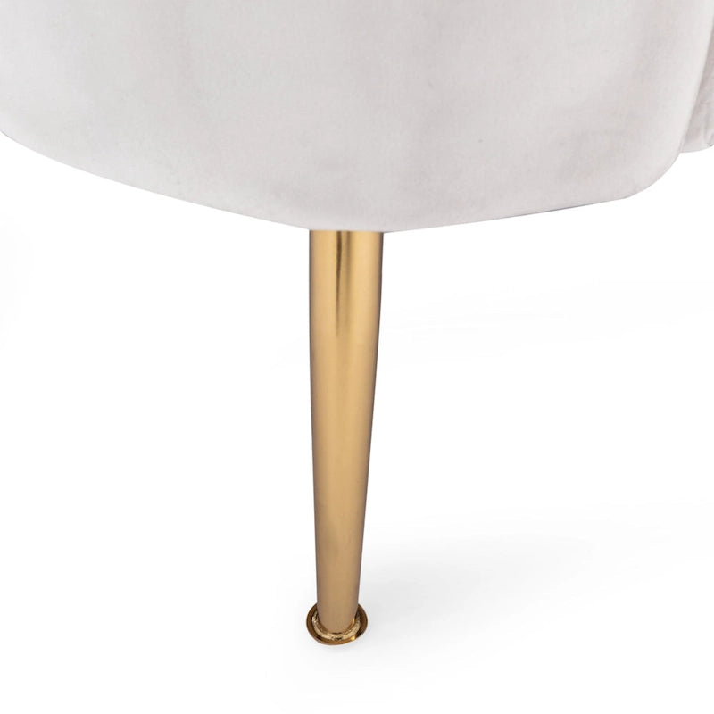 Magnifique canapé 3 places en velours en forme de coquille — 76,25" L x 29,25" l x 33,50" H
