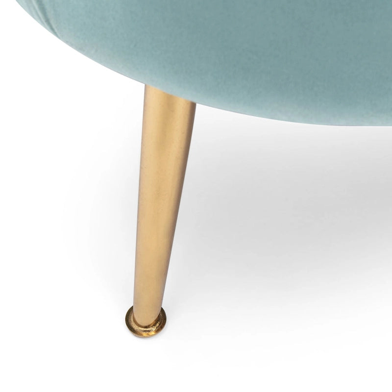 Magnifique canapé 3 places en velours en forme de coquille — 76,25" L x 29,25" l x 33,50" H