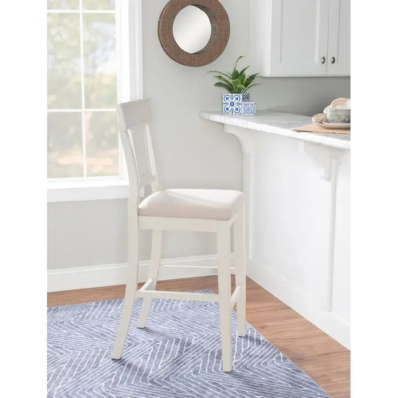 Tabouret de bar en rotin tressé de style rustique