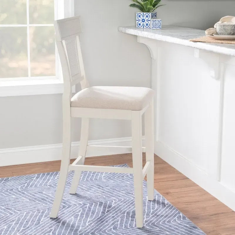 Tabouret de bar en rotin tressé de style rustique