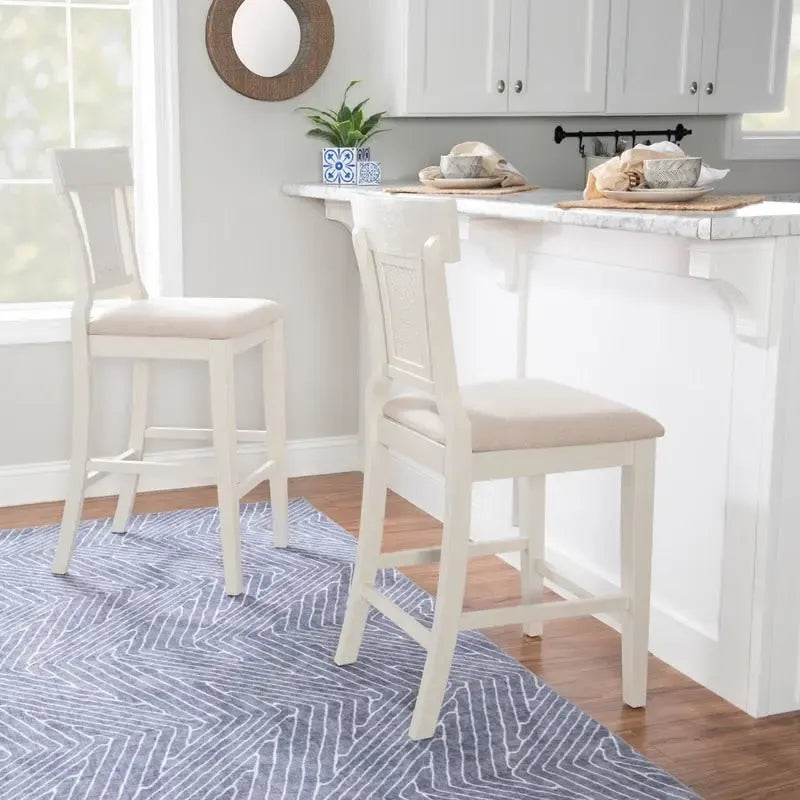 Tabouret de bar en rotin tressé de style rustique