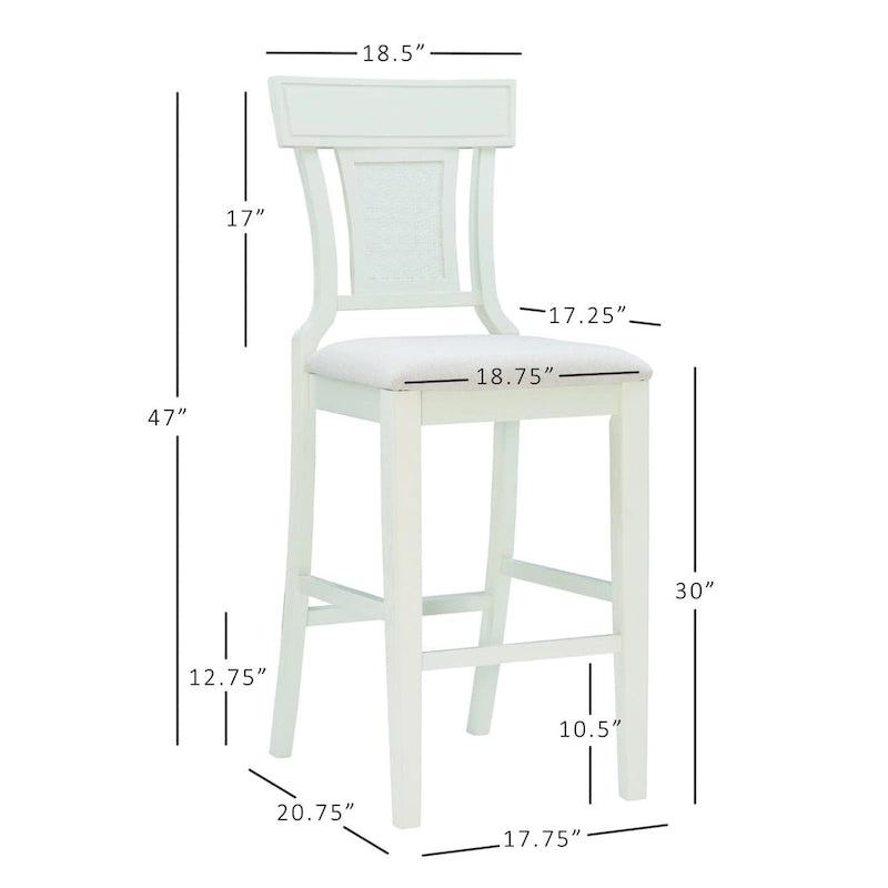 Tabouret de bar en rotin tressé de style rustique