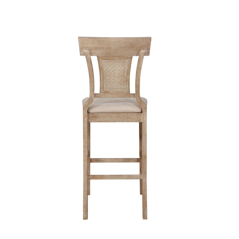 Tabouret de bar en rotin tressé de style rustique