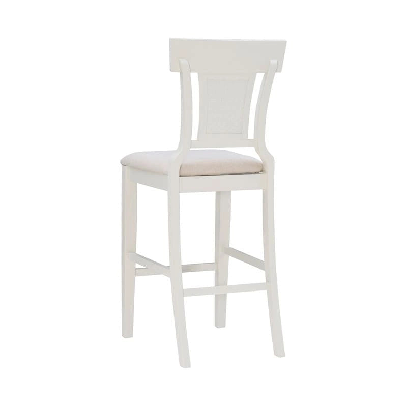 Tabouret de bar en rotin tressé de style rustique