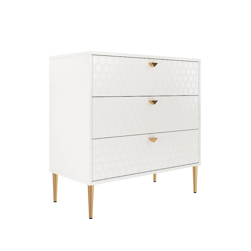 Commode à 3 tiroirs en bois Morden