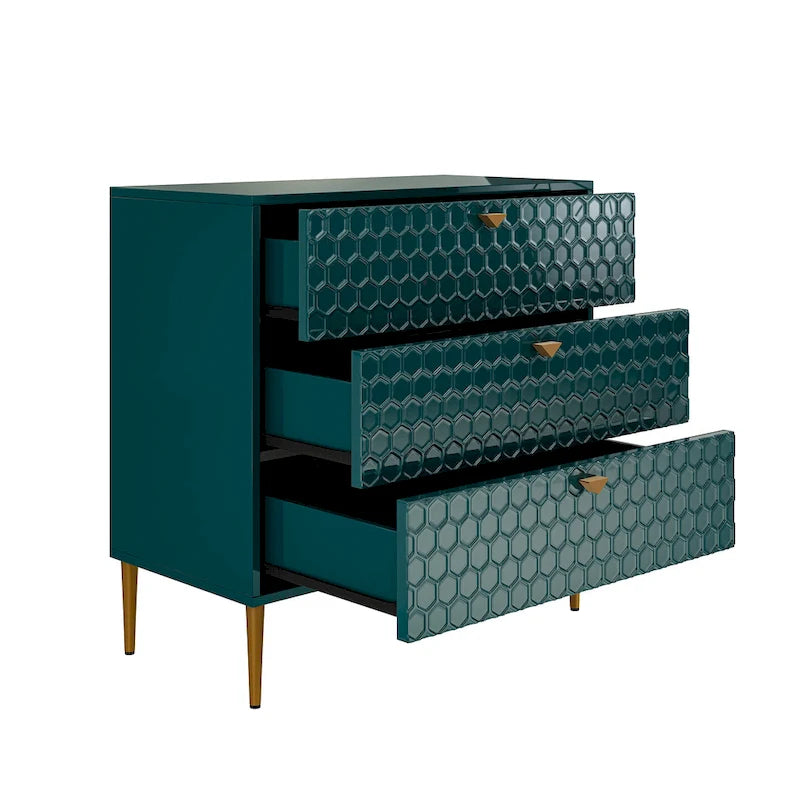 Commode à 3 tiroirs en bois Morden