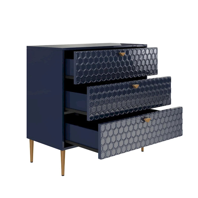 Commode à 3 tiroirs en bois Morden