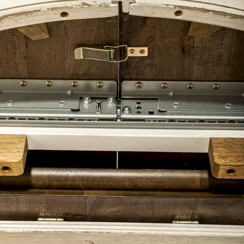 Ensemble de salle à manger double piedestal miel et blanc antique