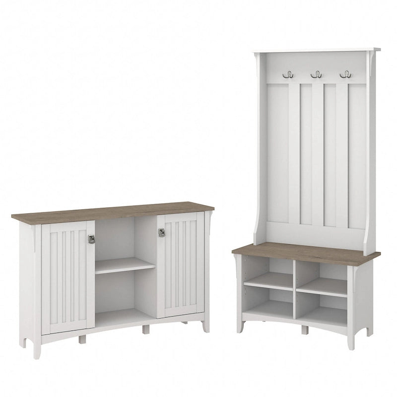 Combinaison meuble de rangement, porte-manteau et banc à chaussures pour l'entrée