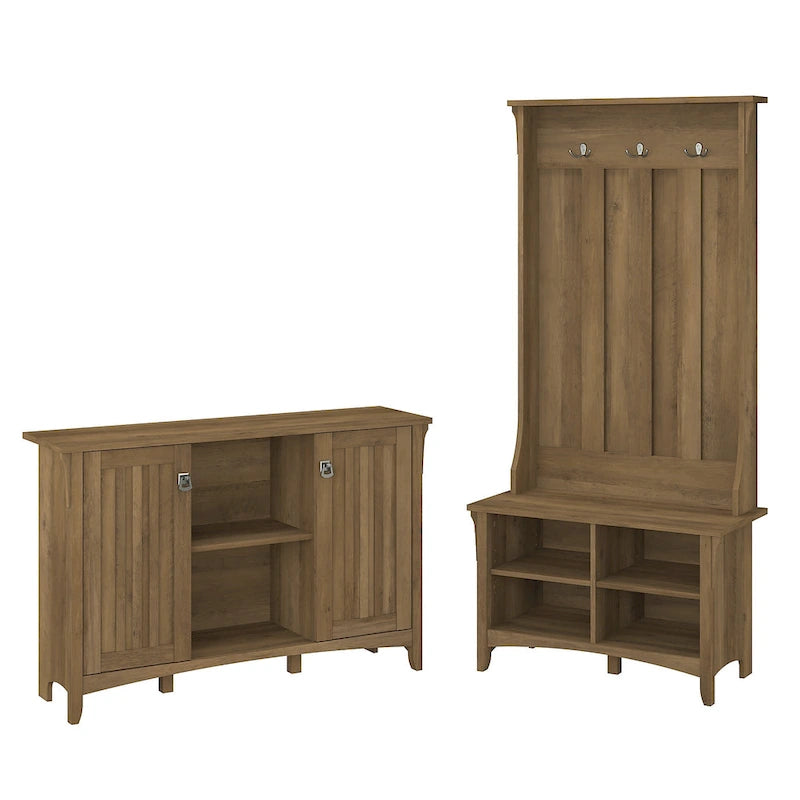 Combinaison meuble de rangement, porte-manteau et banc à chaussures pour l'entrée