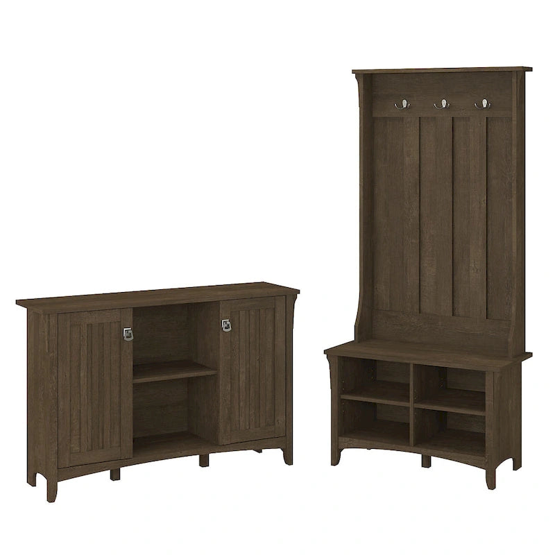 Combinaison meuble de rangement, porte-manteau et banc à chaussures pour l'entrée
