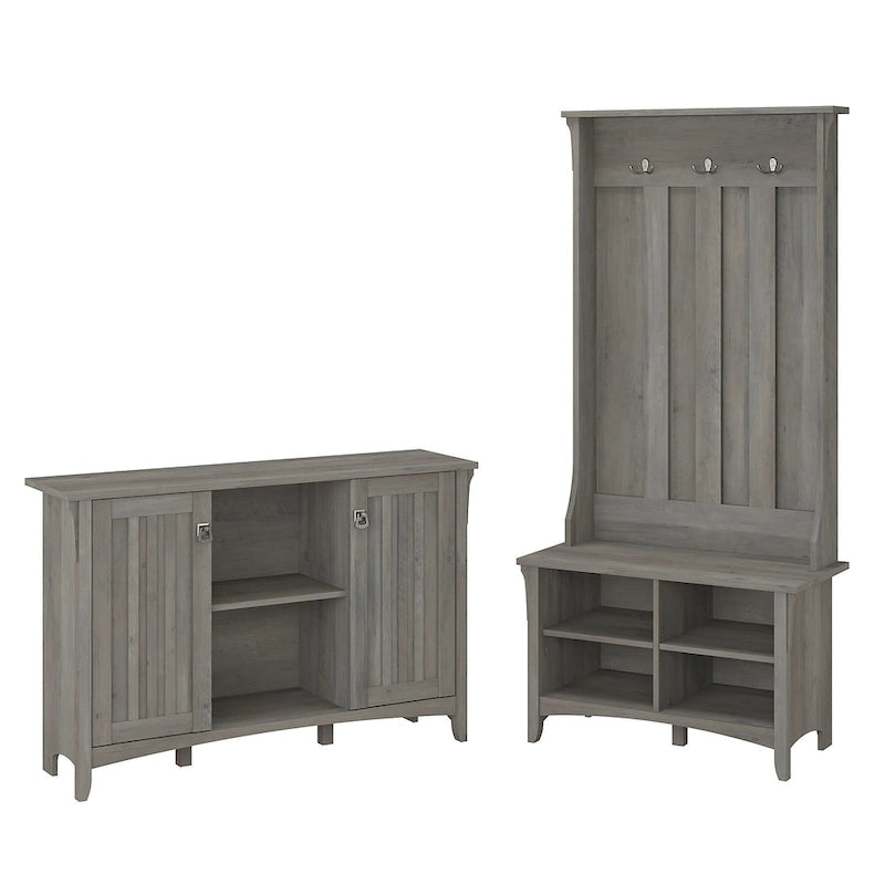Combinaison meuble de rangement, porte-manteau et banc à chaussures pour l'entrée