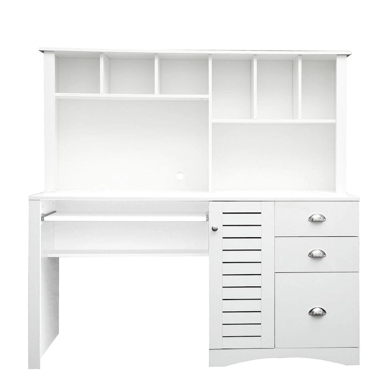 Bureau d'ordinateur à domicile avec huche