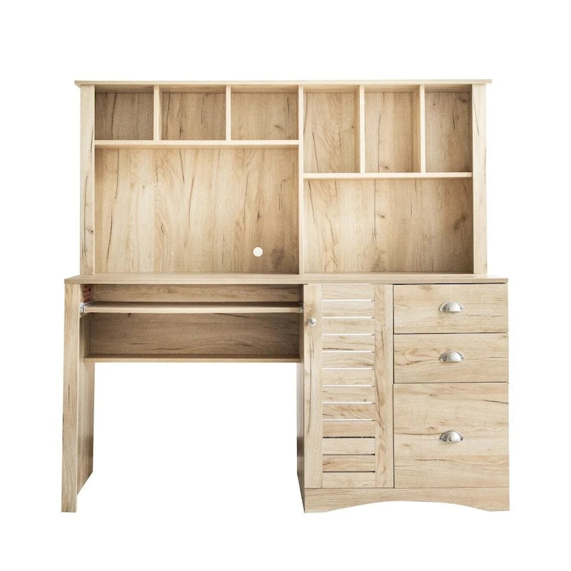 Bureau d'ordinateur à domicile avec huche